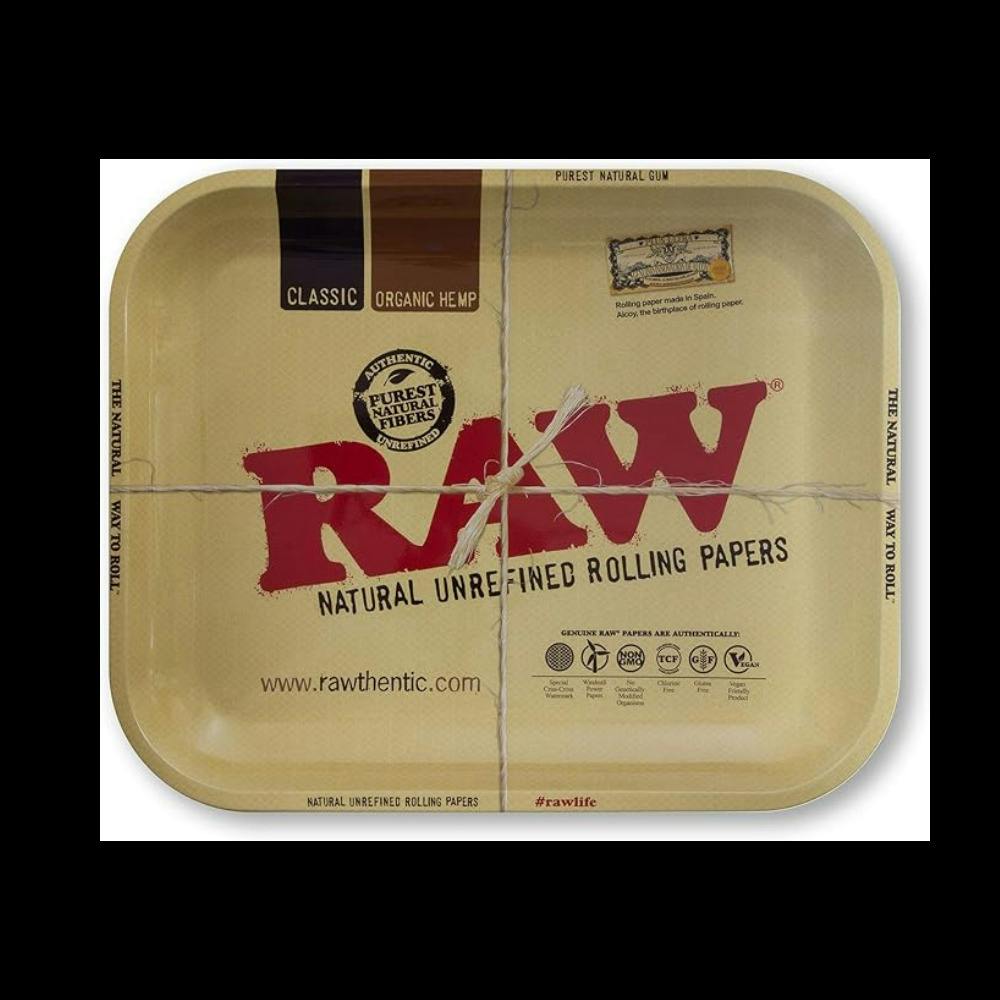 RAW - "Organic Hemp" Large Metal Rolling Tray