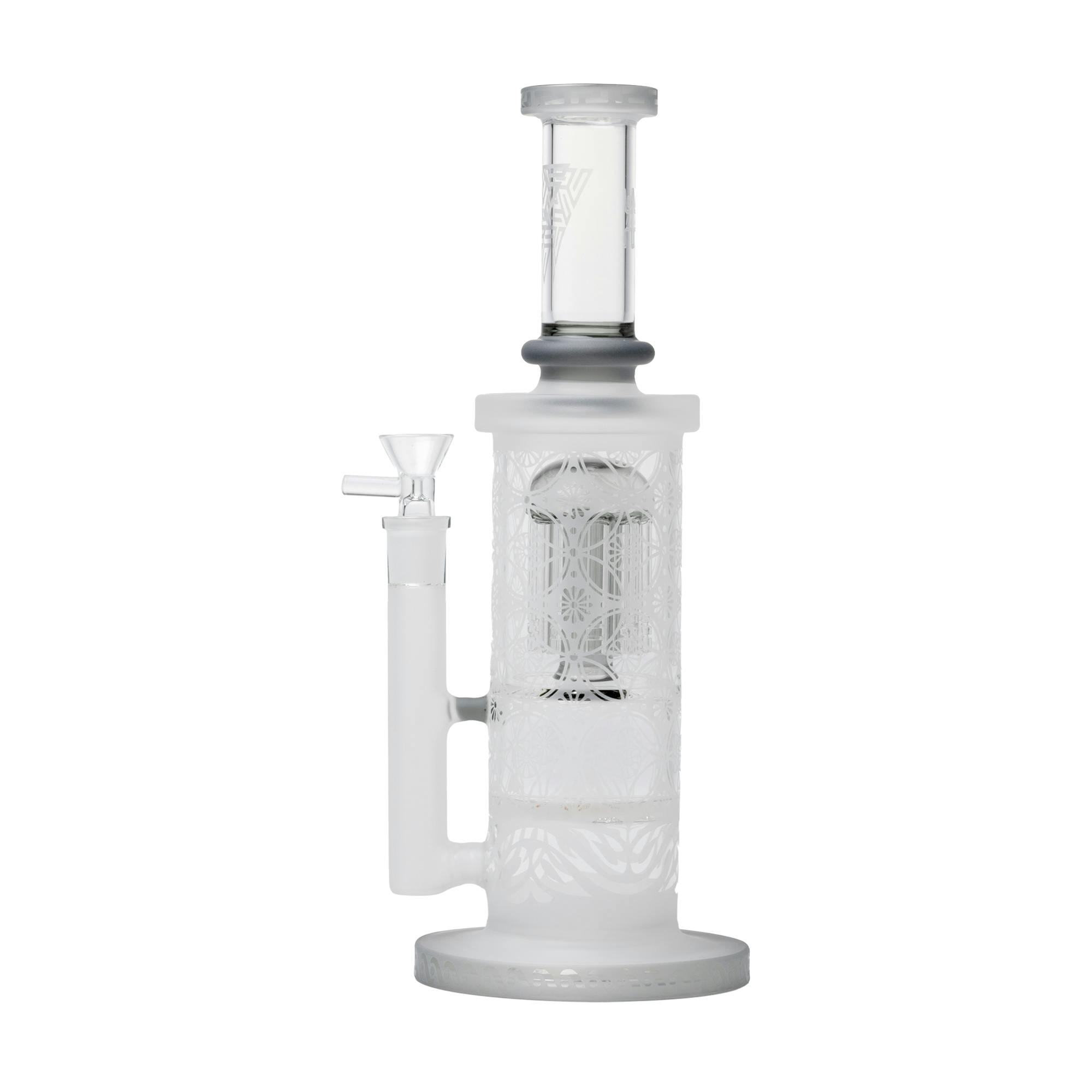 Human Grade - Sandblasted Sacred Straight Water Pipe - Smoked / Clear