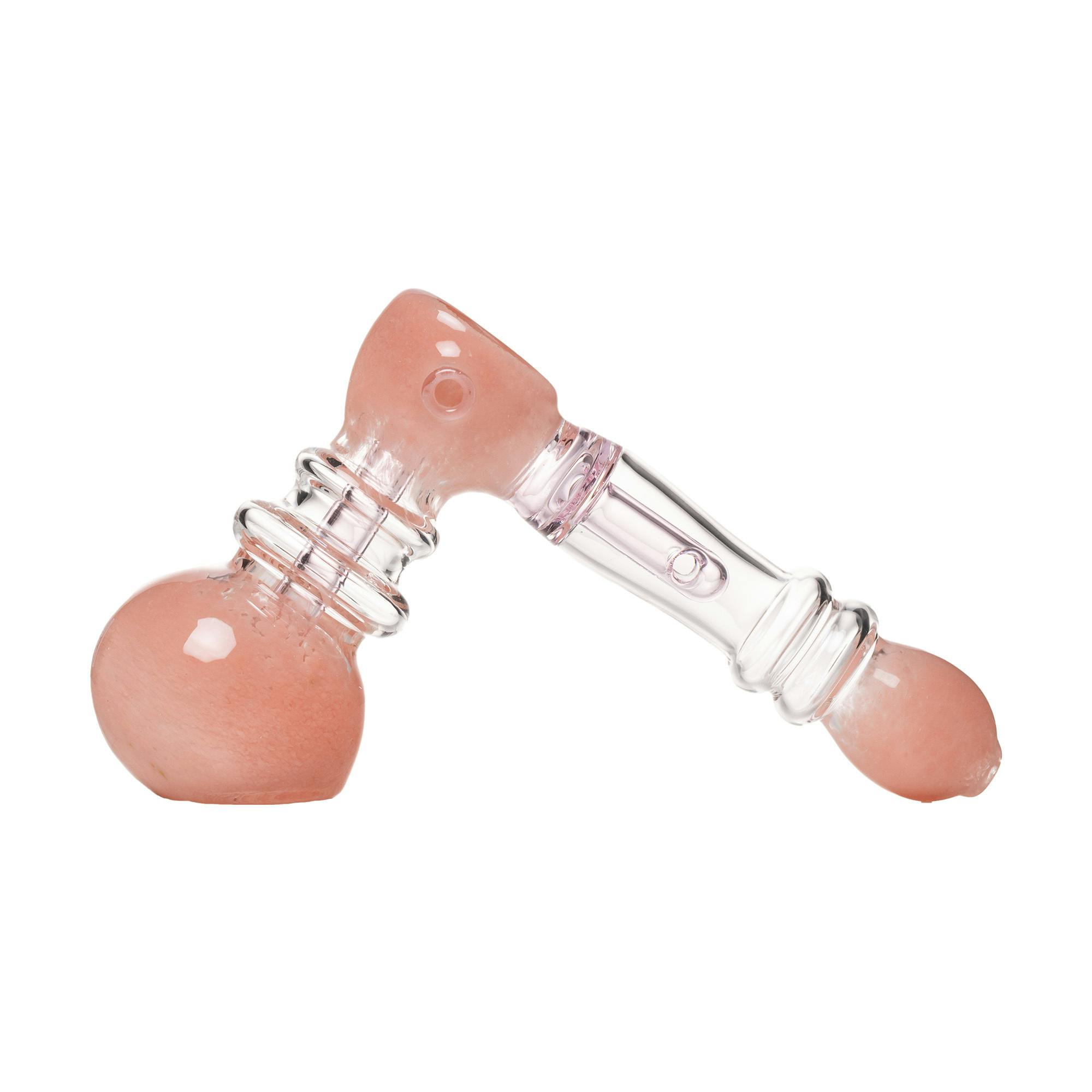 Human Grade - Frit Hammer Bubbler - Pink w/ Pink Tube