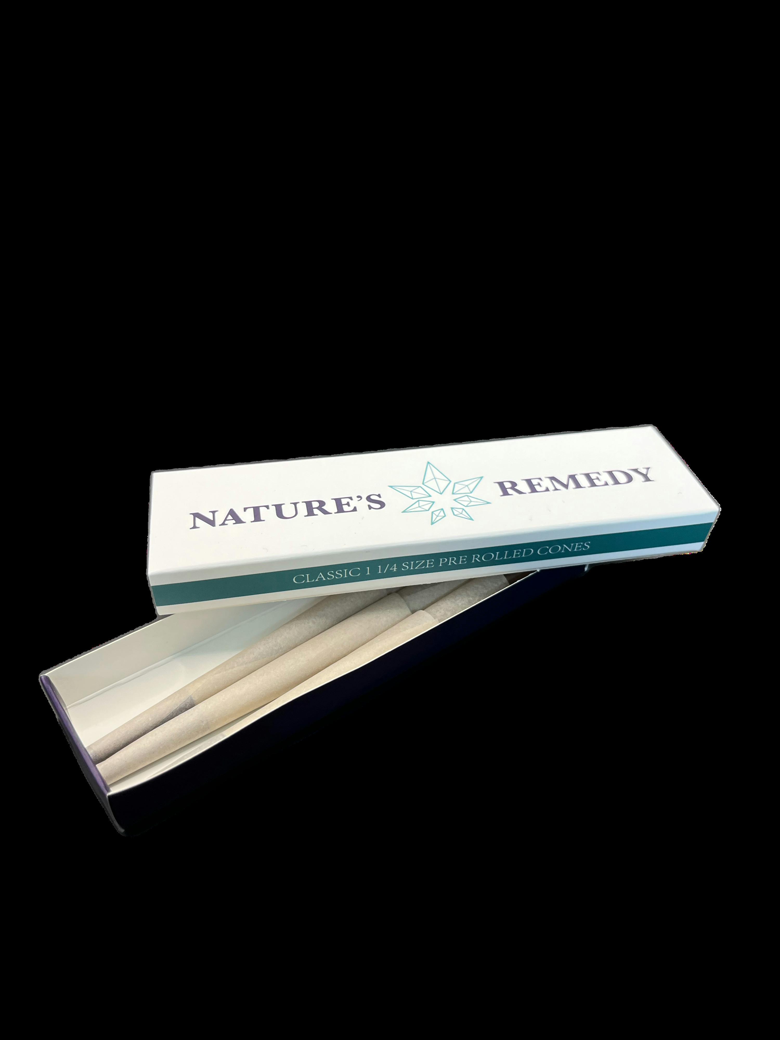 Nature's Remedy 1 1/4 Size 6 Pack Organic Hemp Cones