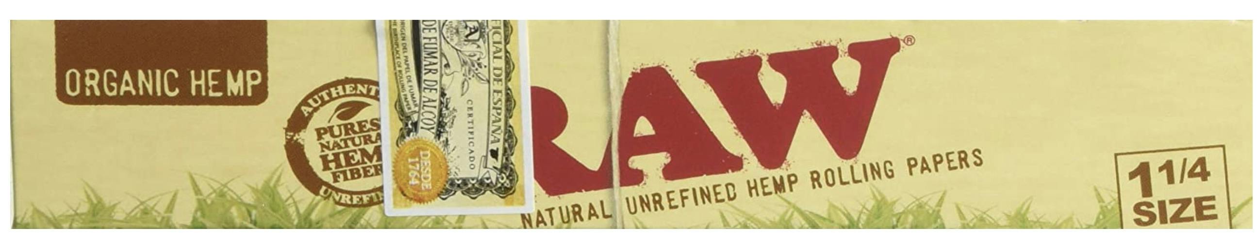 RAW - 1 1/4th Organic Hemp Rolling Papers