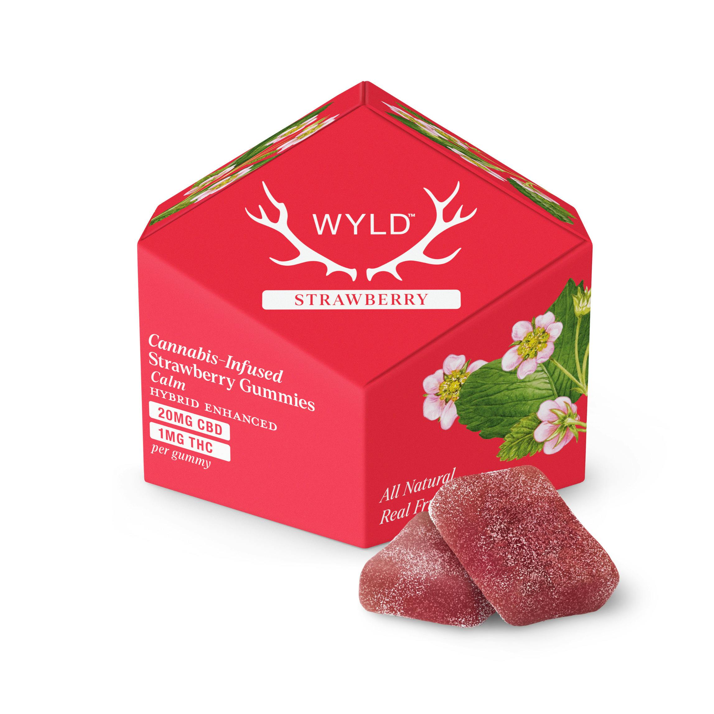 20:1 Strawberry 200mgCBD:10mgTHC Hybrid Gummies by Wyld