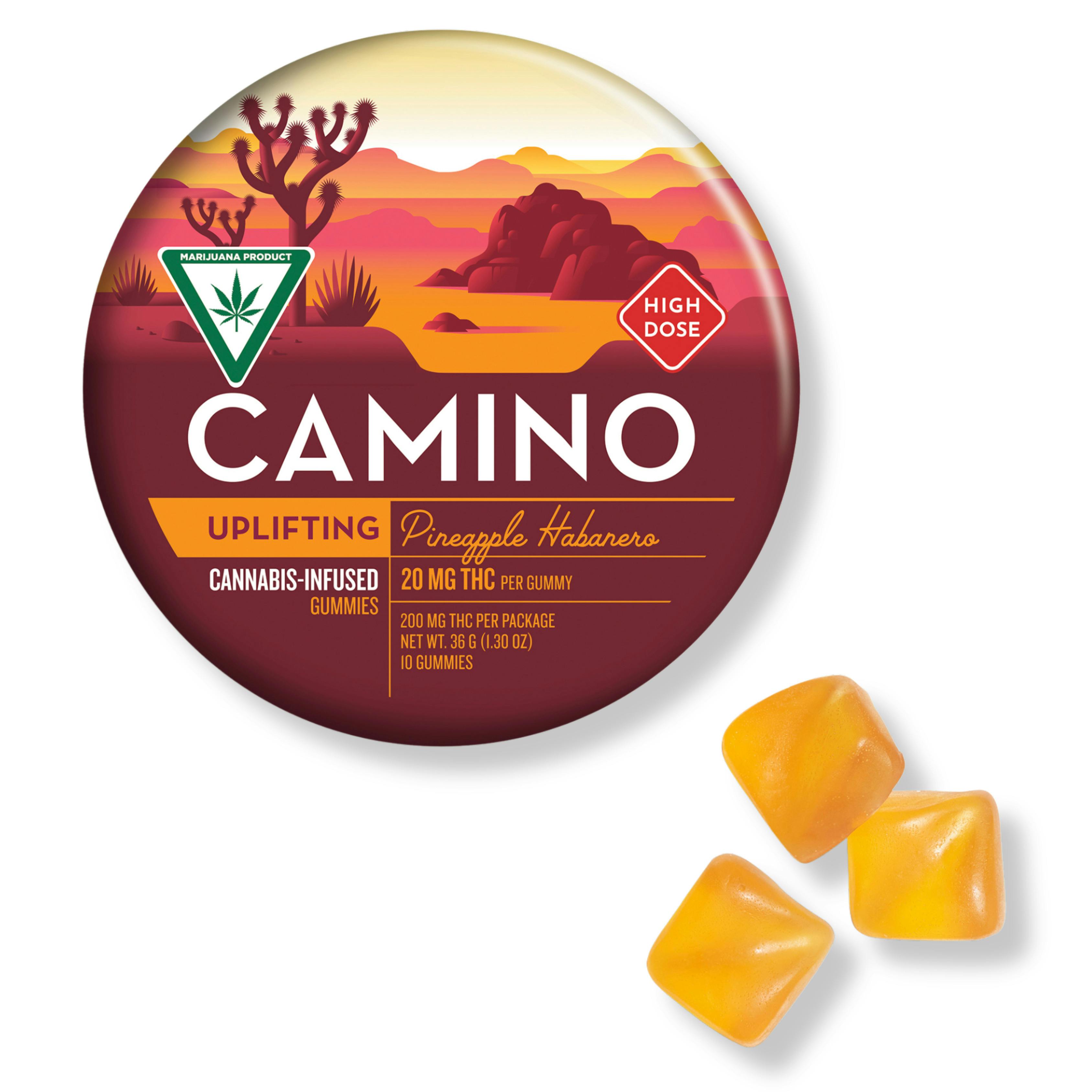 Pineapple Habanero 200mg Gummies By Camino