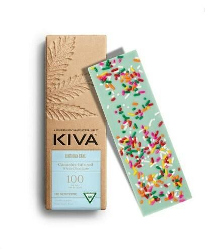 Birthday Cake 100mg White Chocolate Bar By Kiva