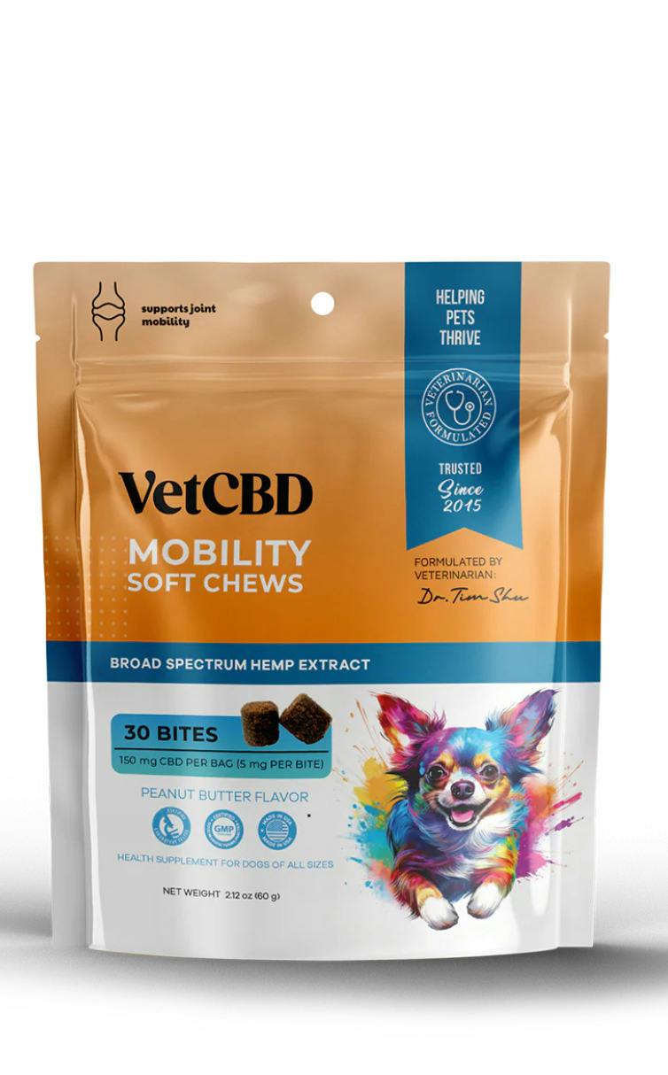 Mobility 150mg CBD Soft Chews For Dogs by VetCBD
