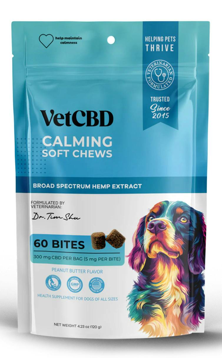 Calming 300mg CBD Soft Chews For Dogs by VetCBD