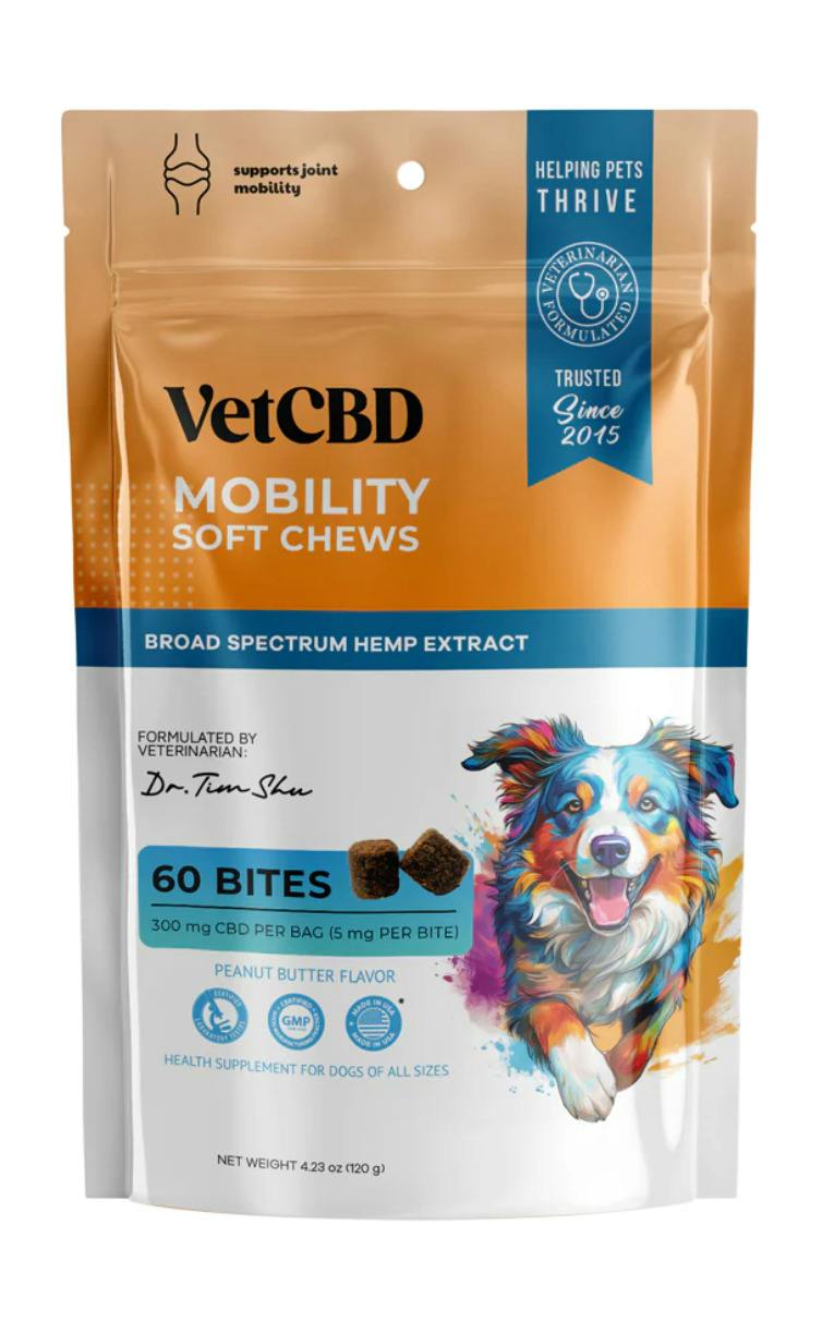 Mobility 300mg CBD Soft Chews For Dogs by VetCBD