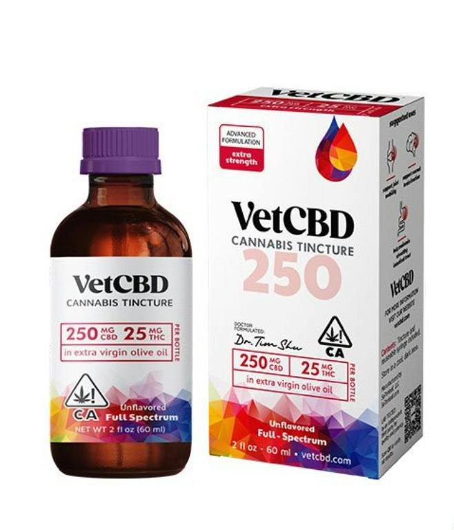 10:1 Advanced Formula Extra Strength 250mgCBD:25mgTHC Pet Tincture by VetCBD
