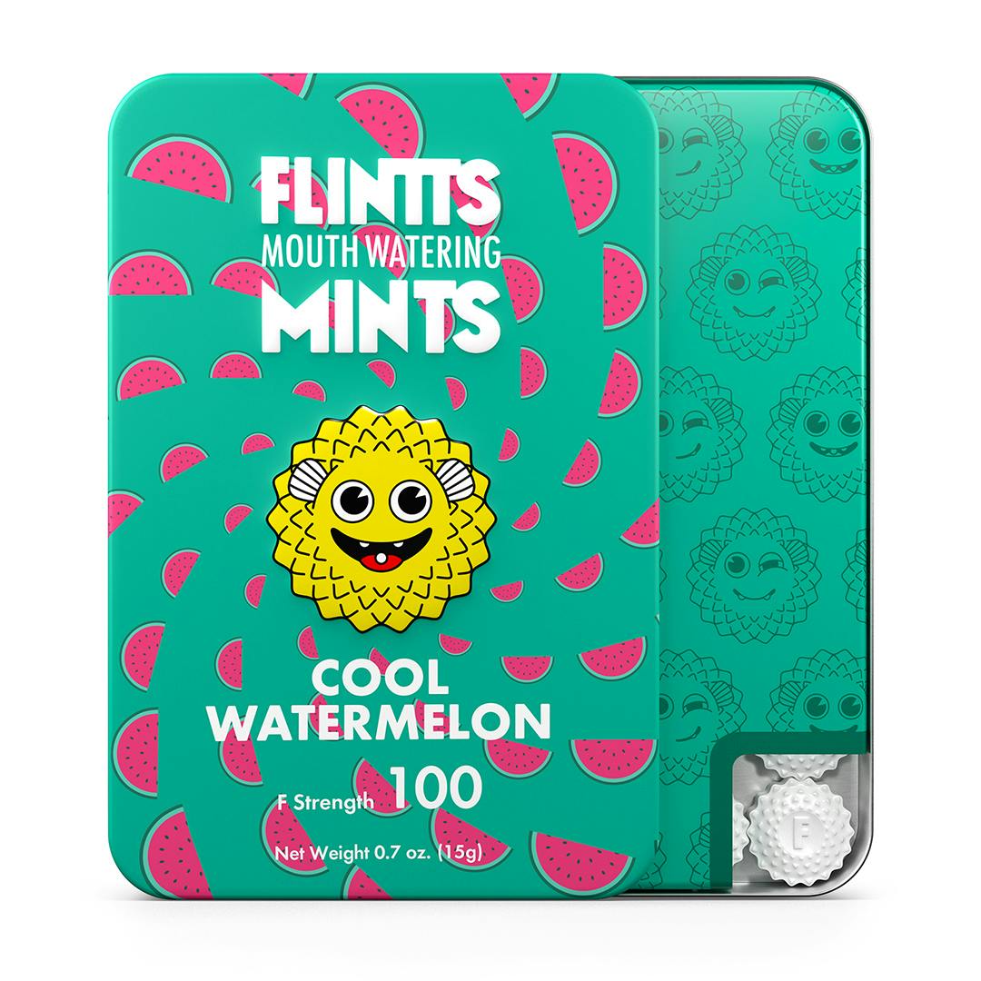 Flintts Mints - Cool Watermelon 100 Strength THC-FREE Mouth Watering Mints