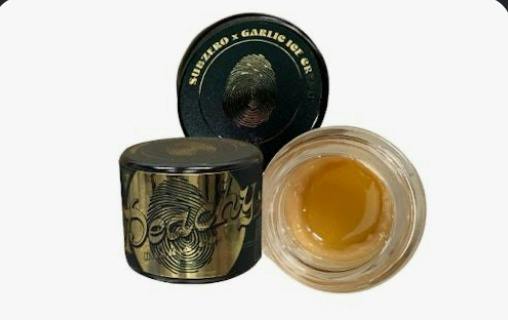 Sub Zero x Garlic Ice Cream 2g Live Rosin Thumbprint by Peachy Hash & Co