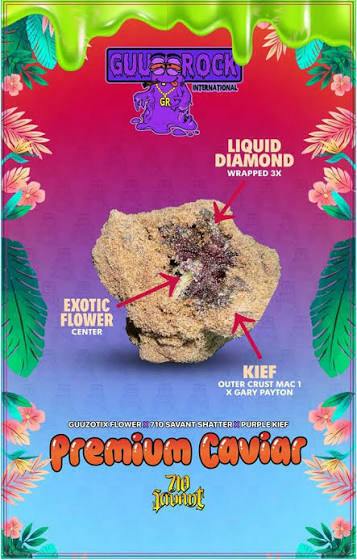 Purple Caviar Moon Rocks Infused Flower by GuuRock