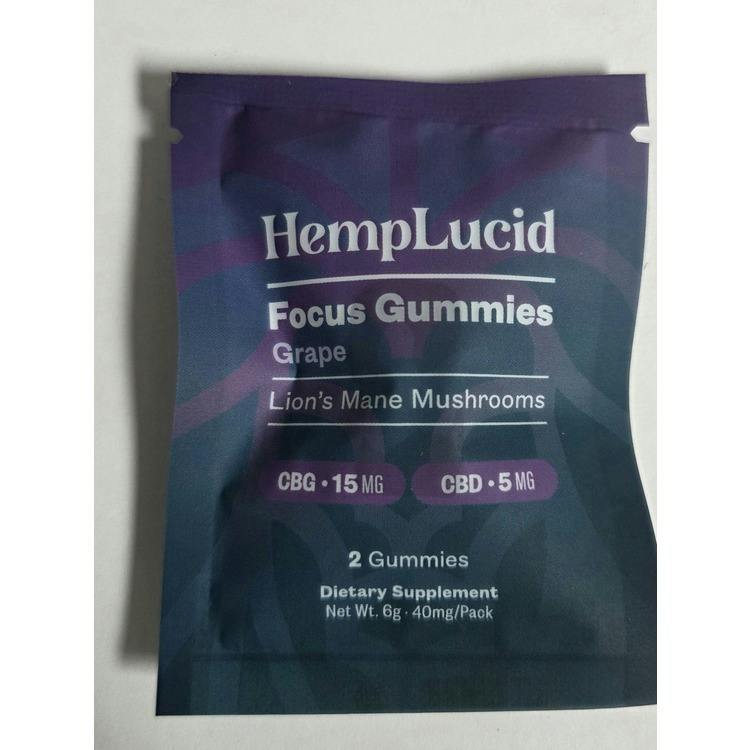 FOCUS MUSHROOM GUMMIES Grape at Greenhouse LLC