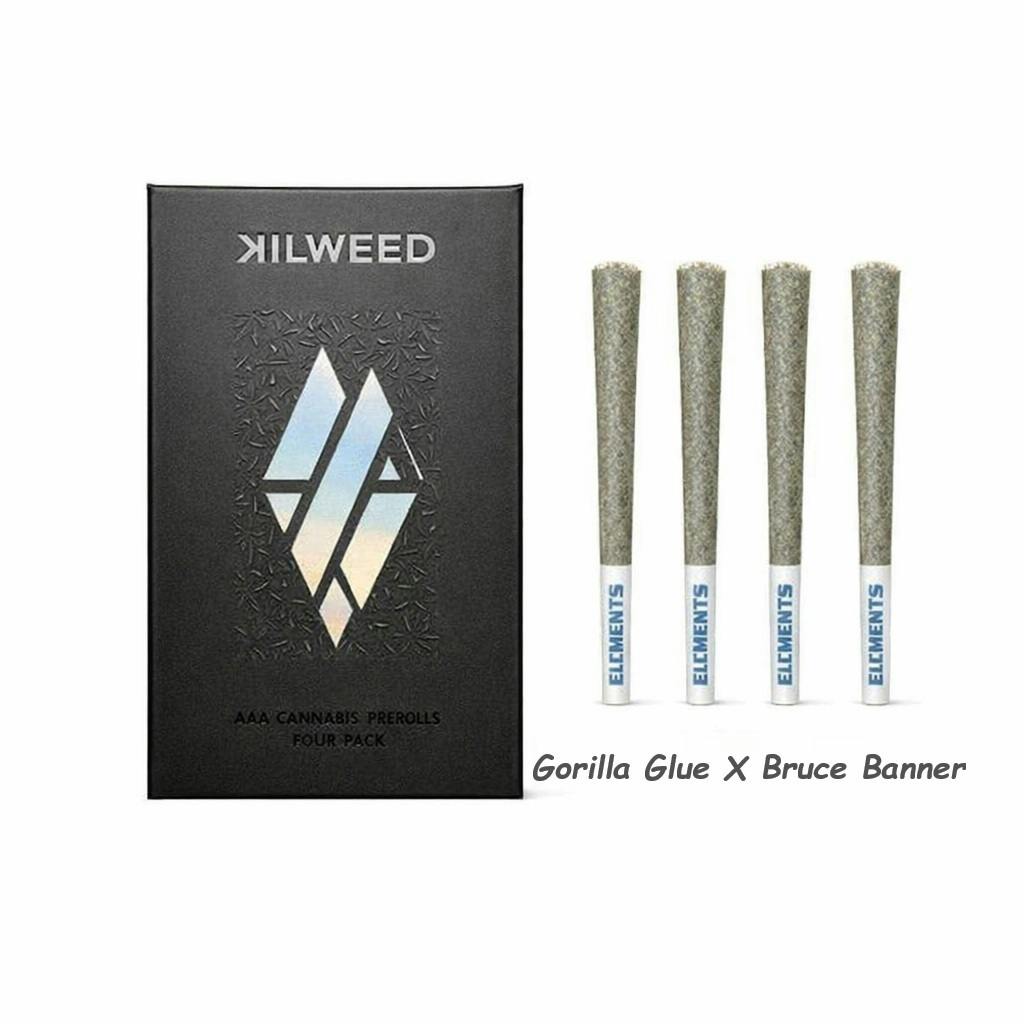 MilkWeed | Gorilla Glue x Bruce Banner 0.75g Infused Pre-Rolls | 4pk