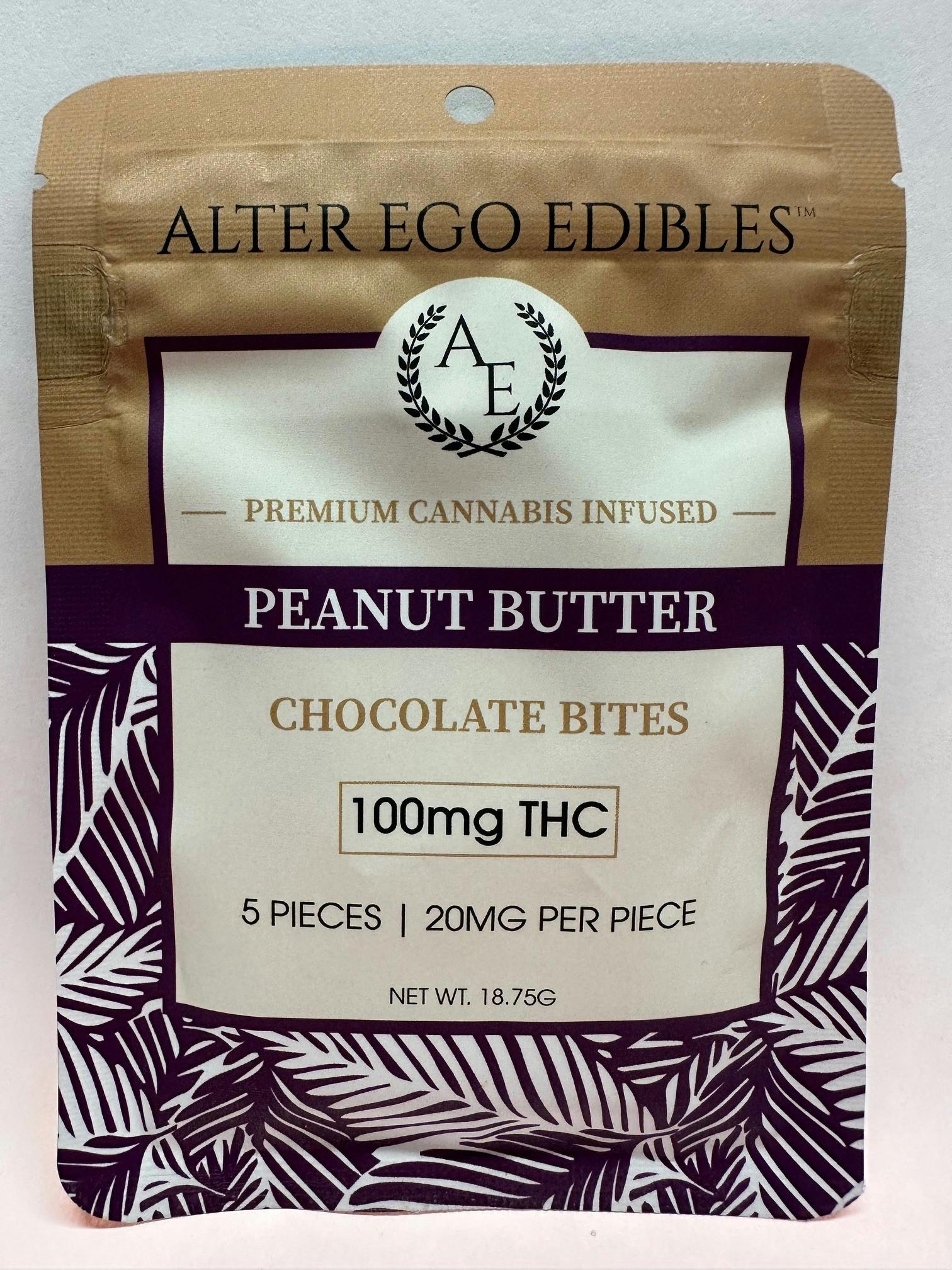 Alter Ego | Peanut Butter Chocolate Bites | 20mgTHC | 5pk at DOSHA