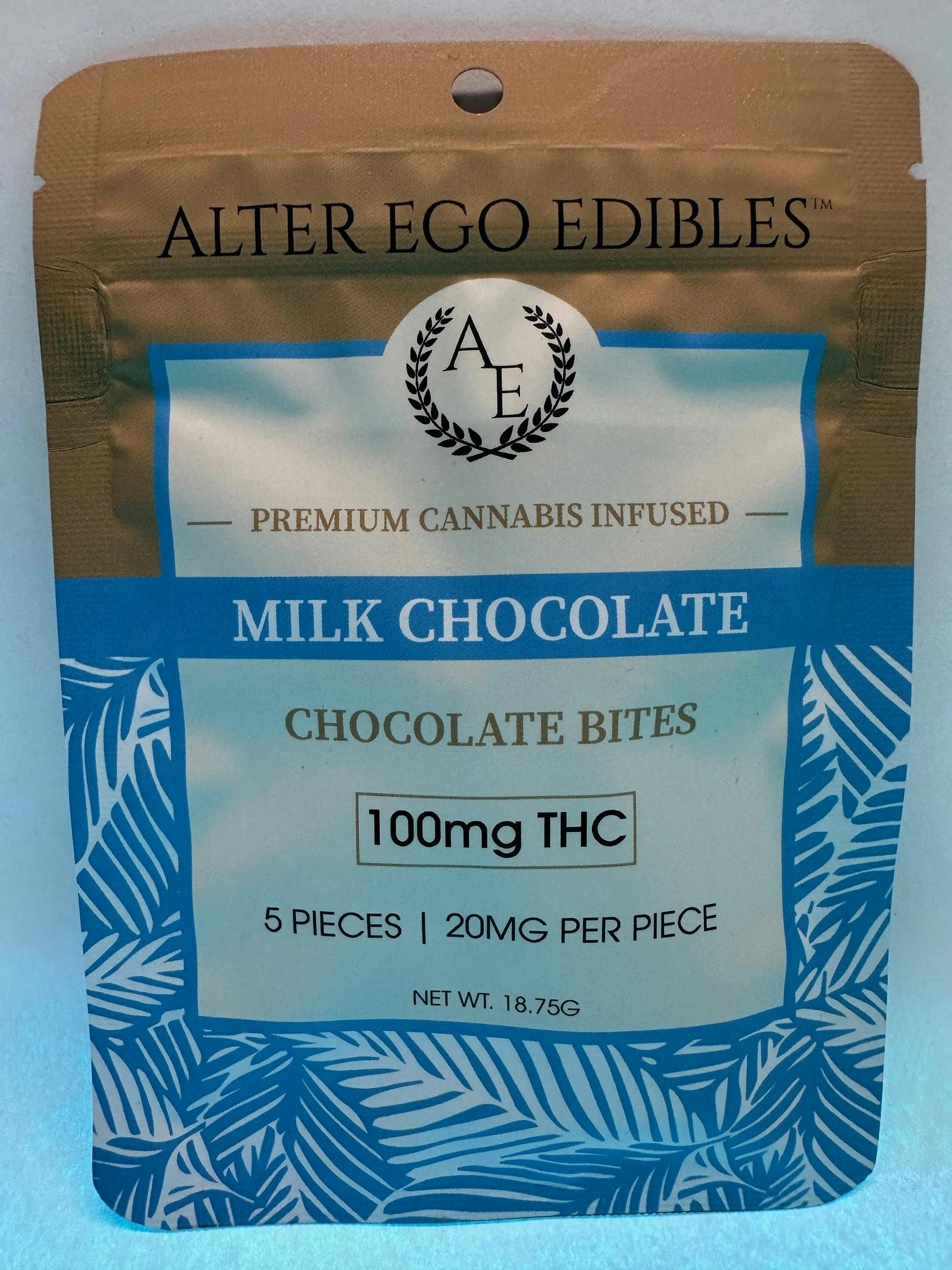 Alter Ego | Milk Chocolate Bites | 20mgTHC | 5pk at DOSHA