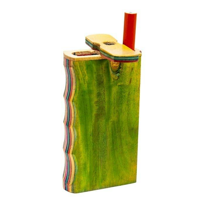Wooden Dugout- rainbow 1HITTER PIPE