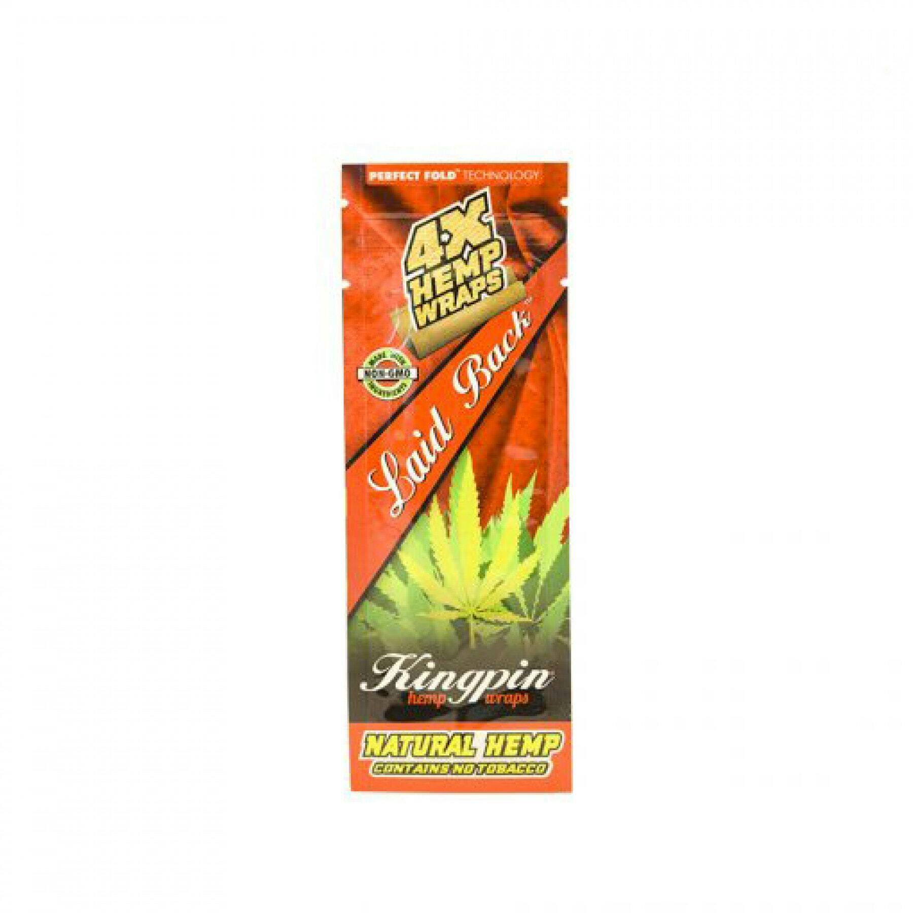 KINGPIN HEMP WRAPS- LAID BACK - PACK OF 4