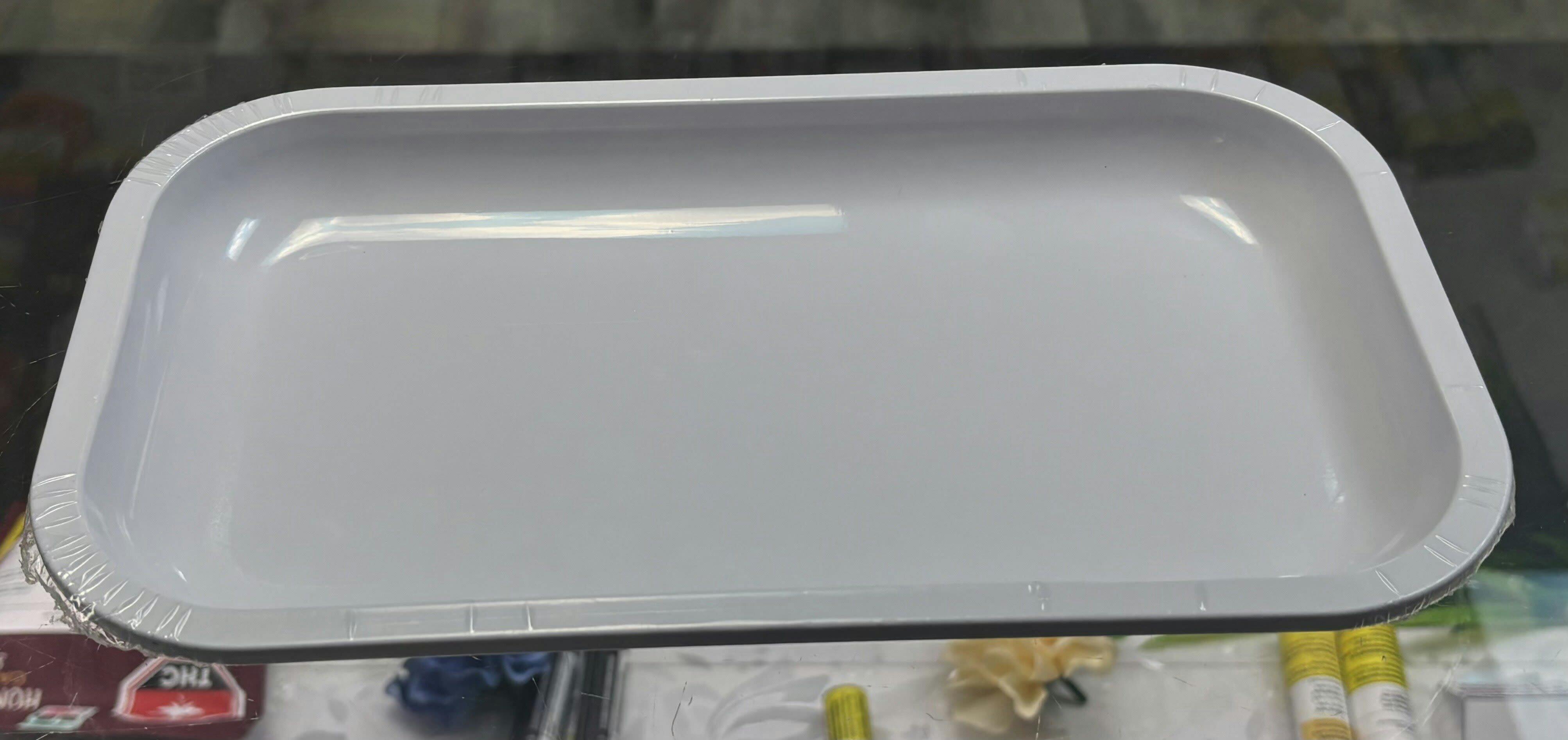 WHITE ROLLING TRAY LARGE