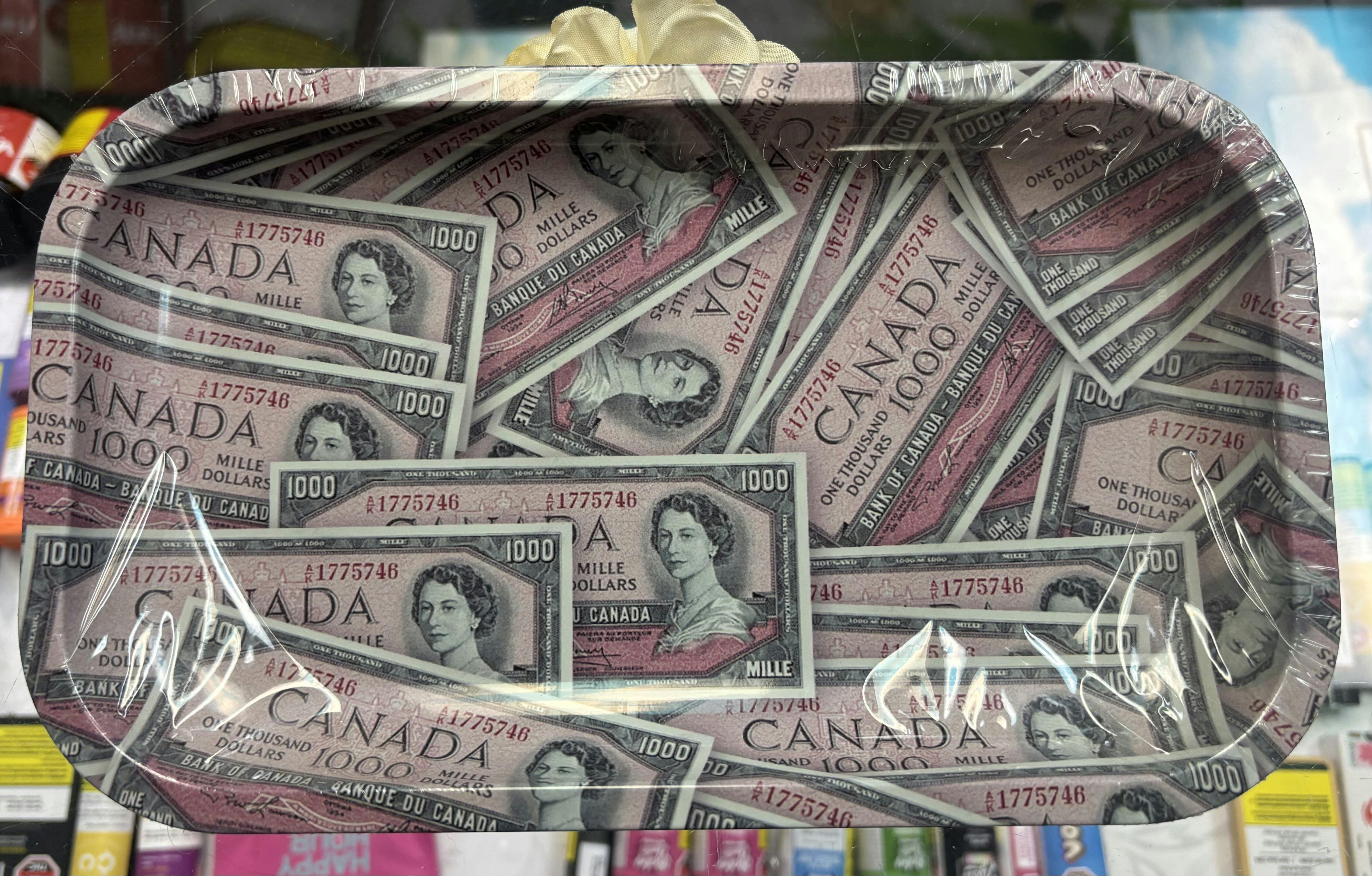 PINK CASH ROLLING TRAY