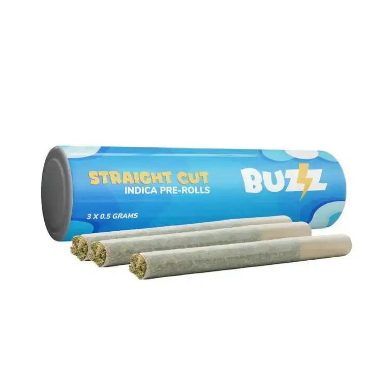 BUZZ- STRAIGHT CUT PR'S- INDICA 3 X .5G PR'S
