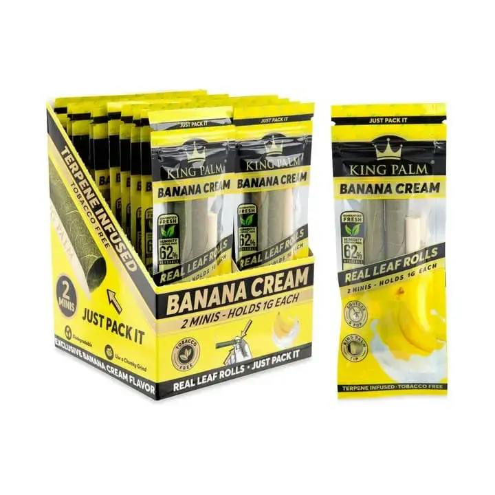 TPB- KING PALM- BANANA CREAM FLAVORED PRE-ROLLED CONES X 2 PACK