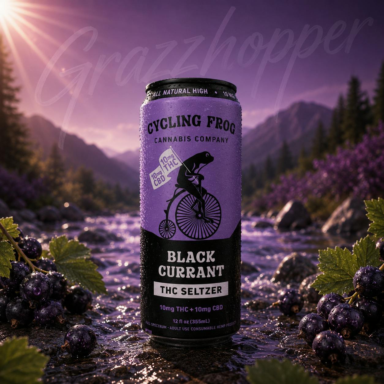 Cycling Frog | Black Currant | THC 10mg at Grazzhopper
