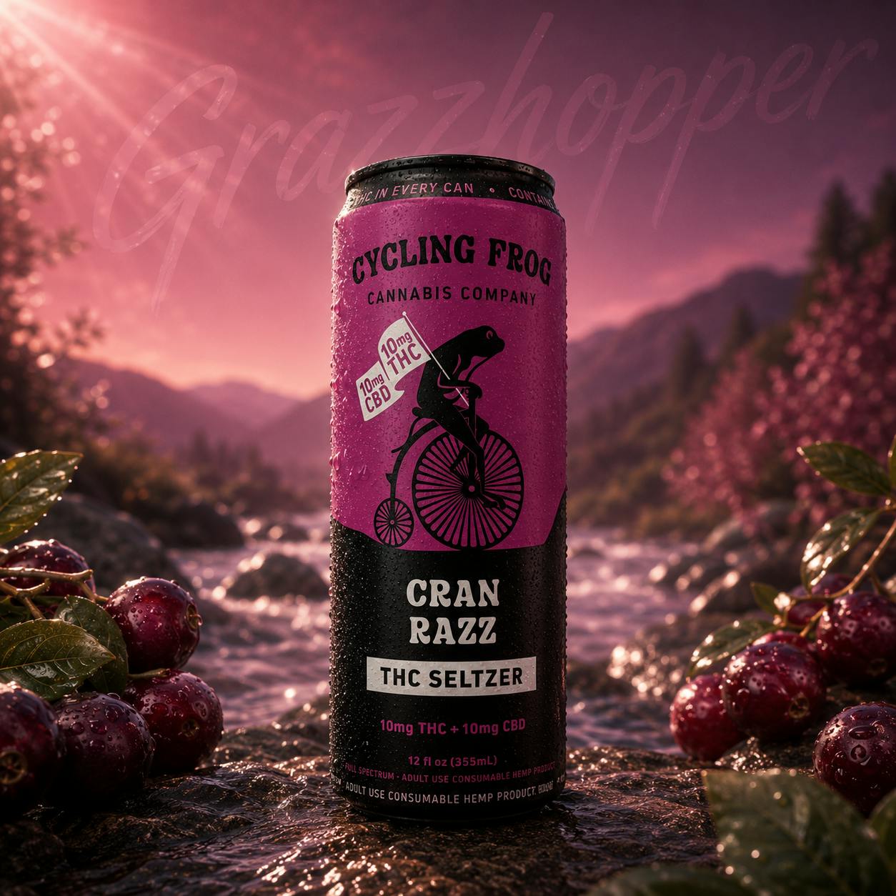 Cycling Frog | Cran Razz | THC 10mg at Grazzhopper