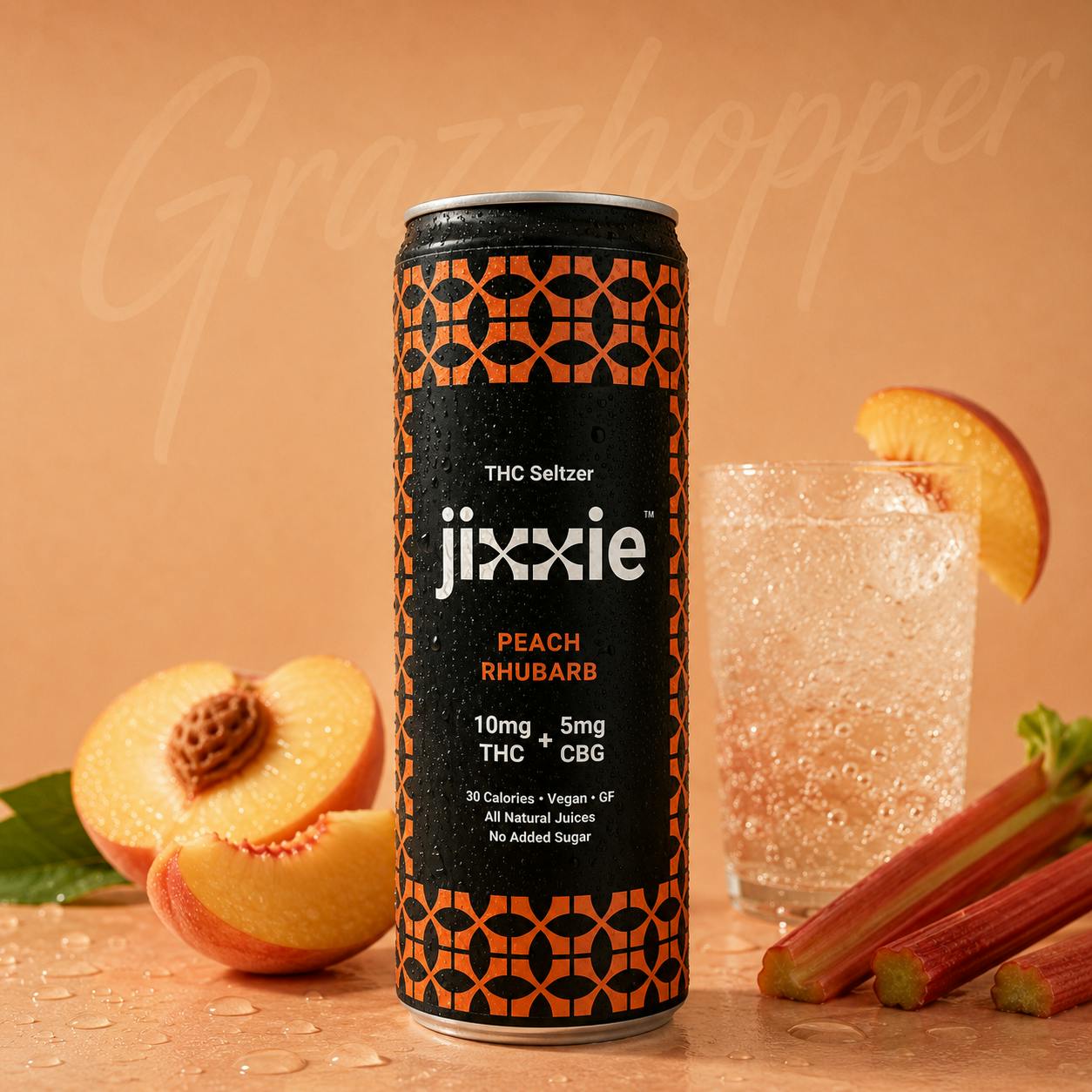 Jixxie | Peach Rhubarb at Grazzhopper