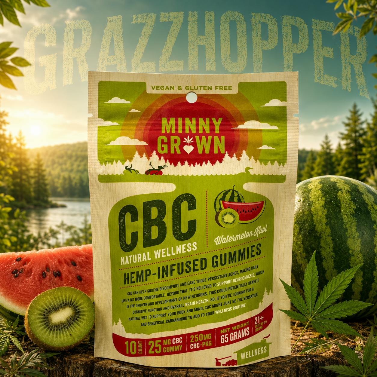 Minny Grown | Watermelon Kiwi | Wellness