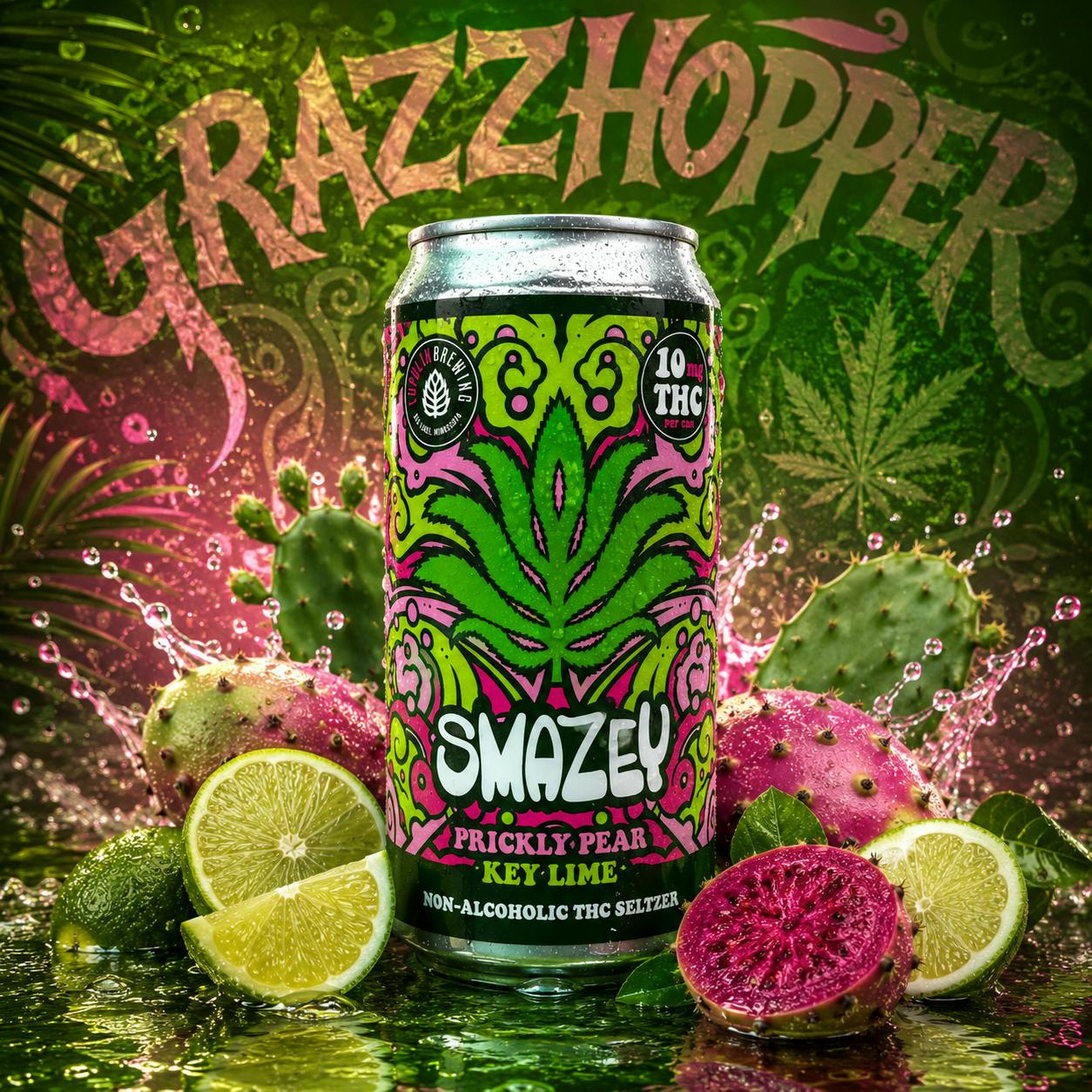 Smazey | Prickly Pear Key Lime | THC 10mg at Grazzhopper