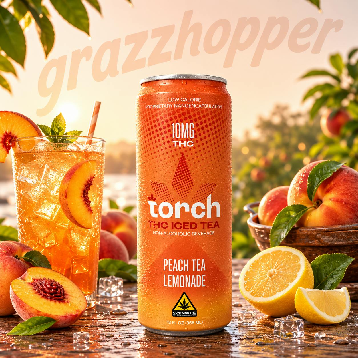 Torch | Peach Tea Lemonade at Grazzhopper