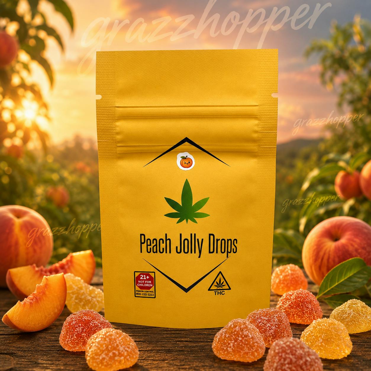 Ol’ Skool | Peach Jolly Drops | 10pk
