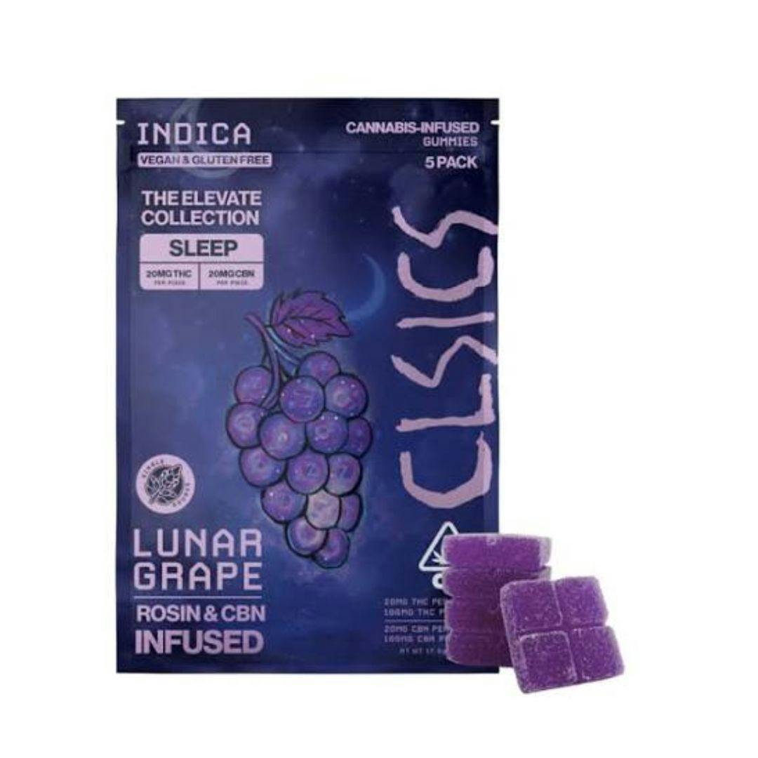 CLSICS | Lunar Grape 1:1 THC:CBN - 200mg Live Rosin Gummies