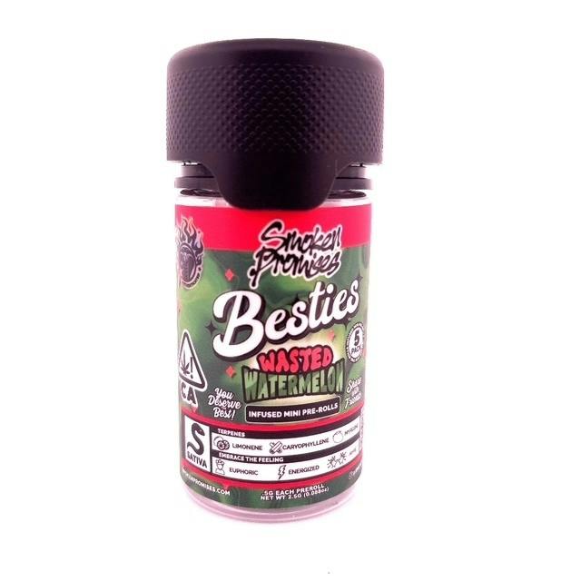 Smoken Promises | Wasted Watermelon - 2.5g 5pk Infused Pre-Rolls