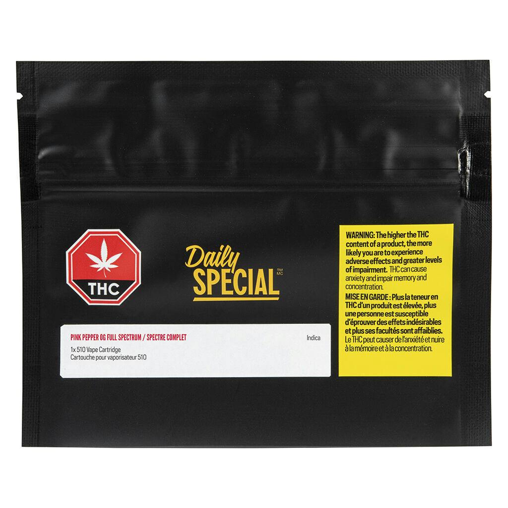 Daily Special - Pink Pepper OG Full Spectrum 510 Thread Cartridge - Indica - 1g