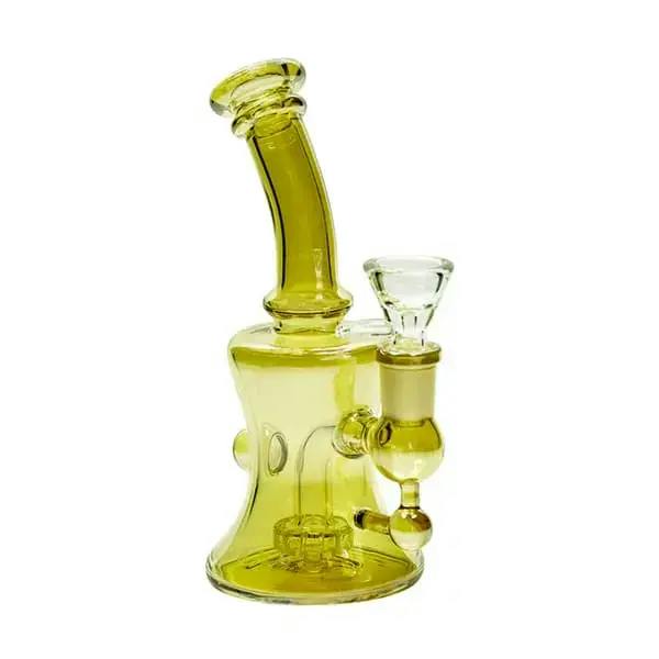 Electroplated Gold - 6" Hourglass Dab Rig with Bowl