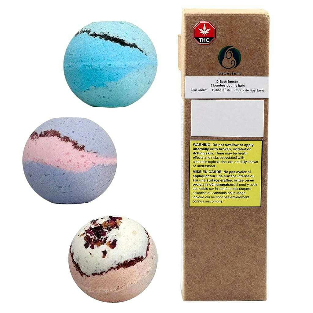1:1 BATH BOMB MULTIPACK (BUBBA KUSH, BLUE DREAM, CHOC HASH)