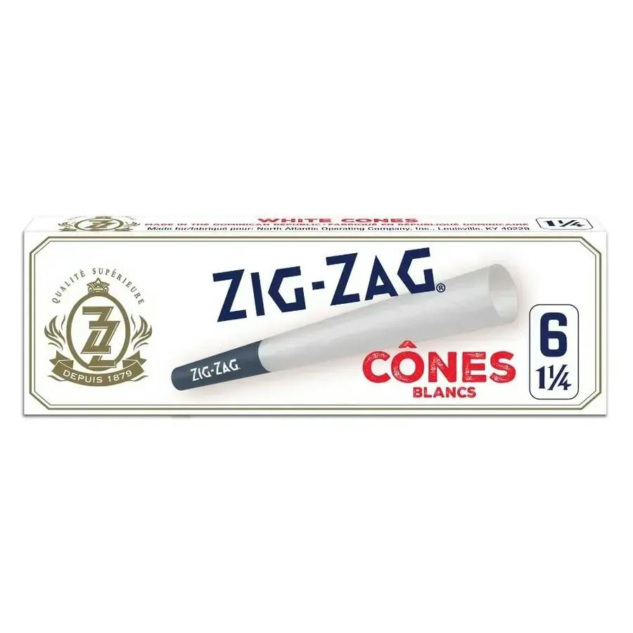 Pre-Rolled 1 1/4" Paper Cones - White