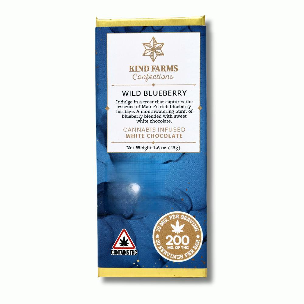 Wild Blueberry White Chocolate Bar | [200mg] | Kind Farms