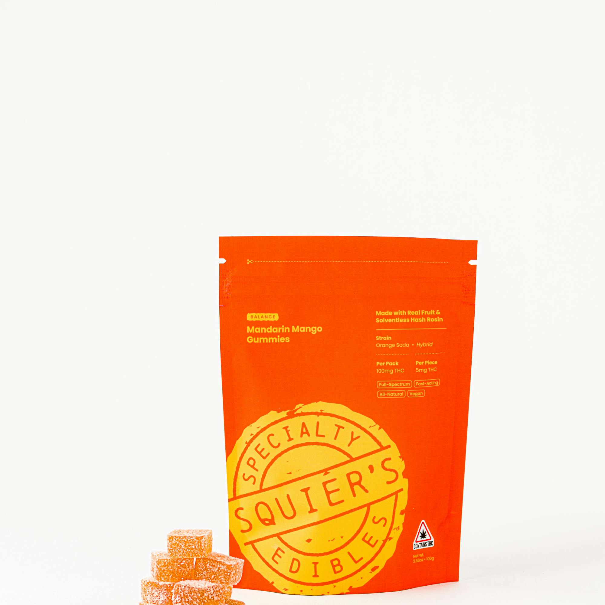 100mg Hash Rosin Gummy - Raspberry Lime Balance