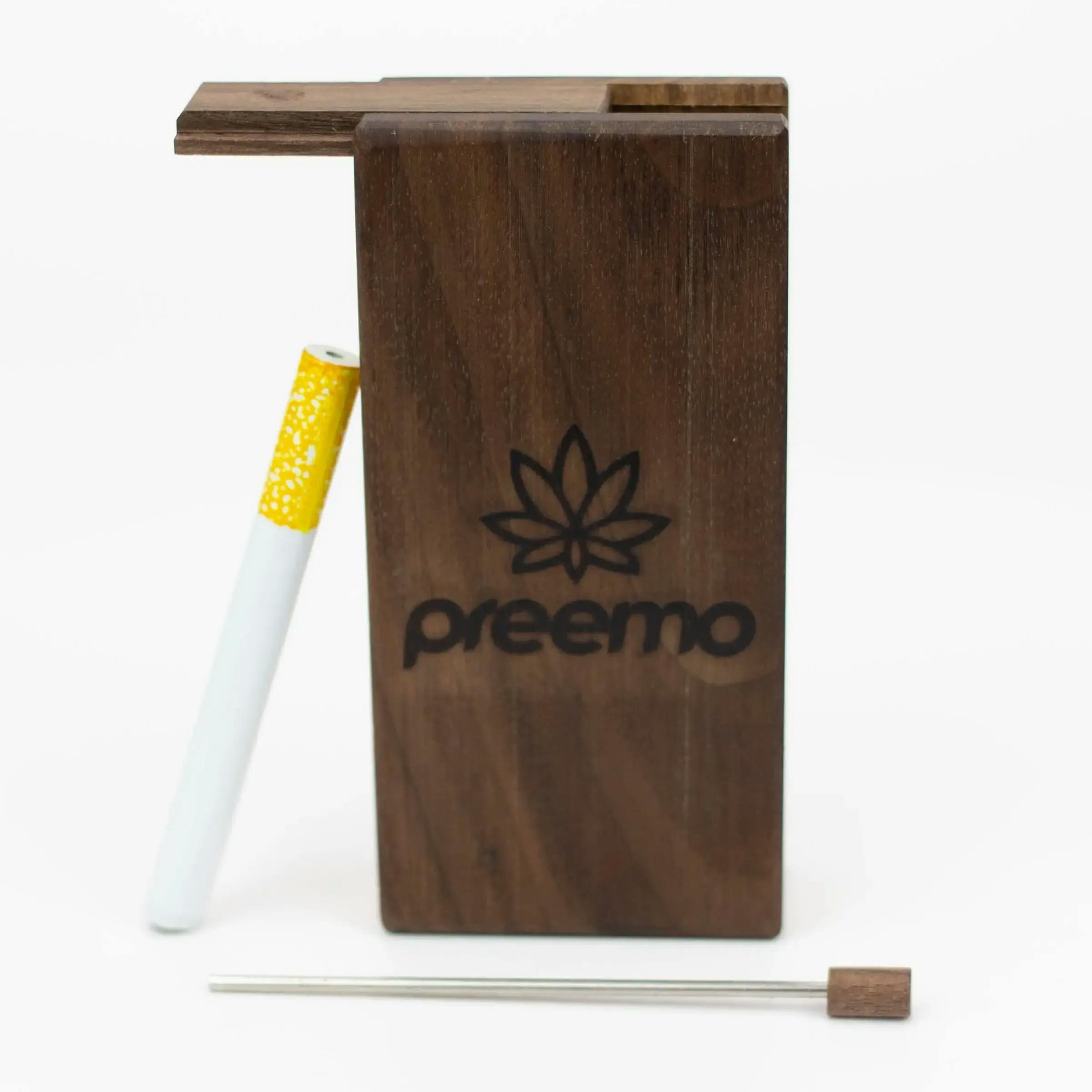 Wooden Walnut Dugout with One Hitter & Poke