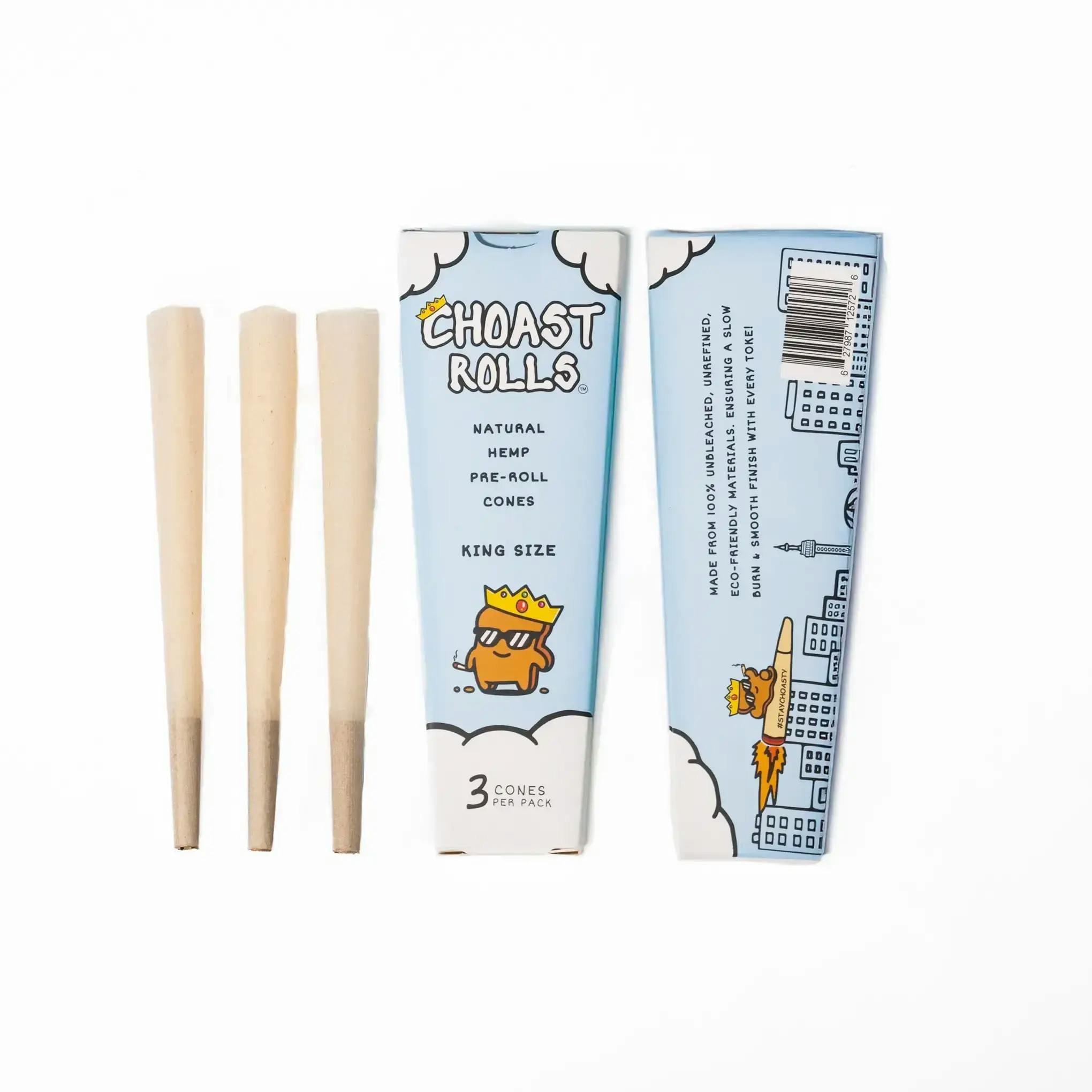 Choast Rolls King Size Hemp Cones (3 Pack)