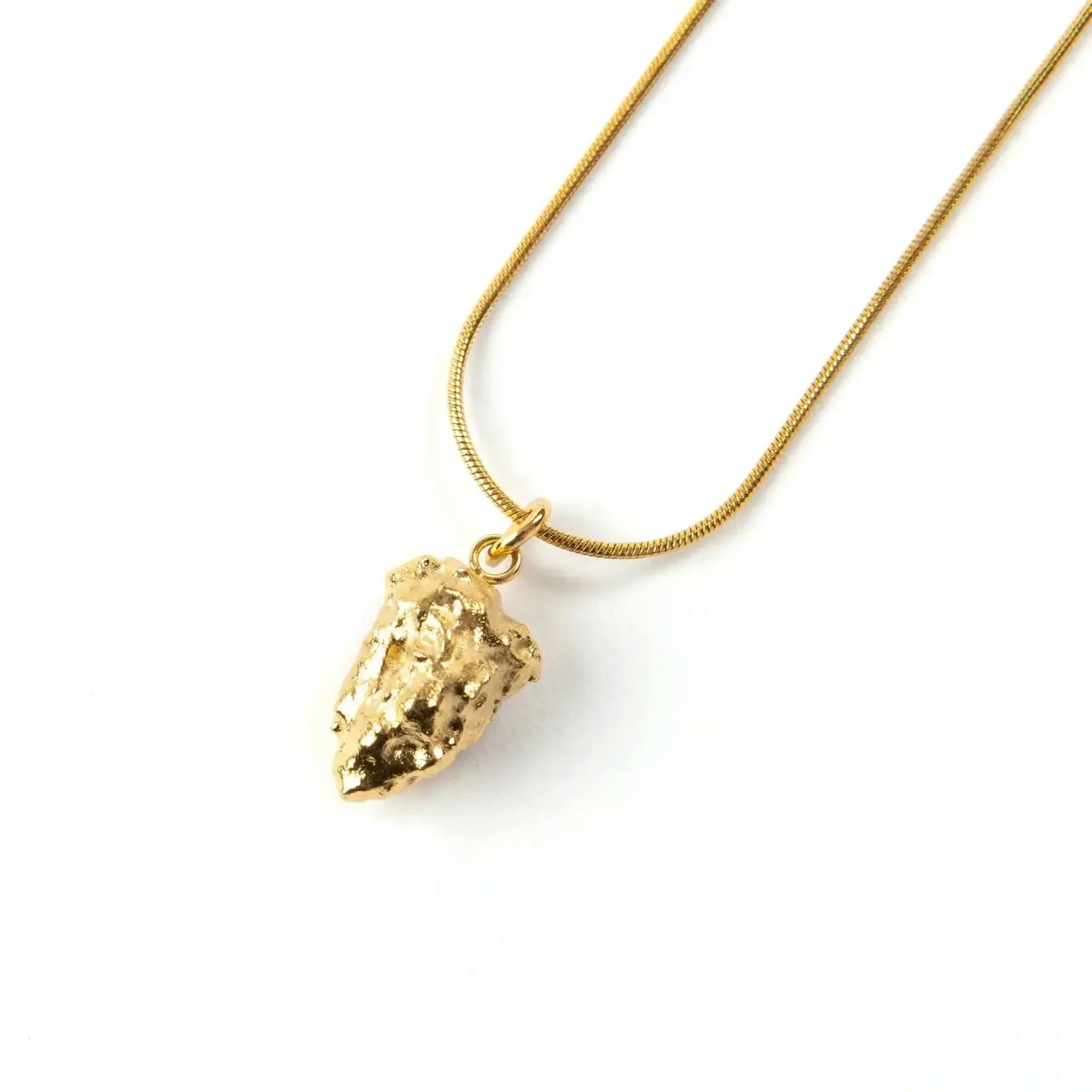 Nug Charm Necklace - Gold