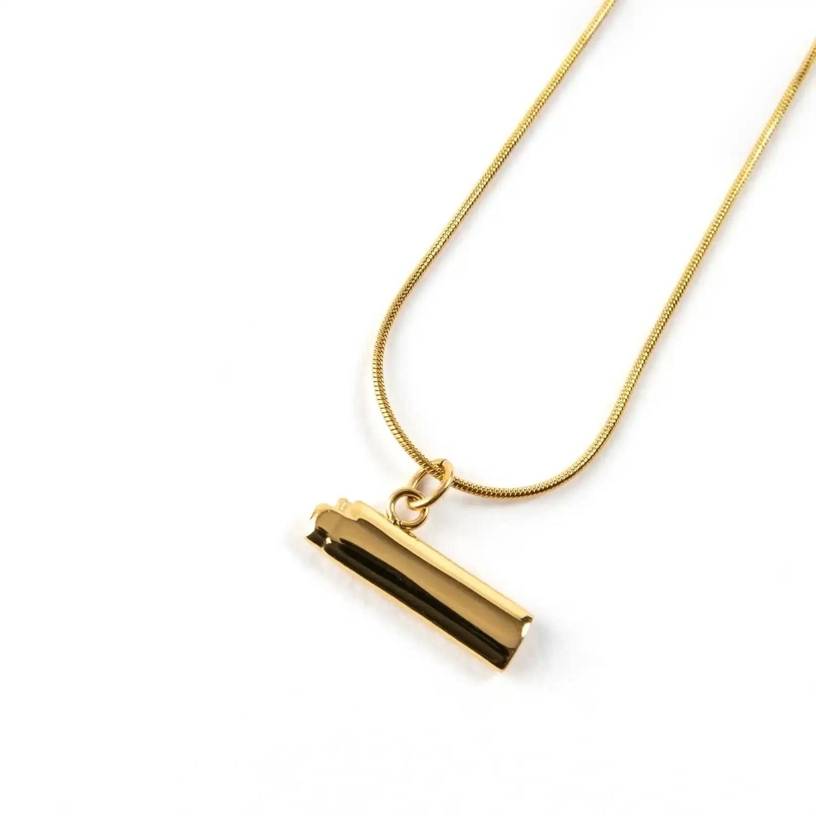 Lighter Charm Necklace - Gold