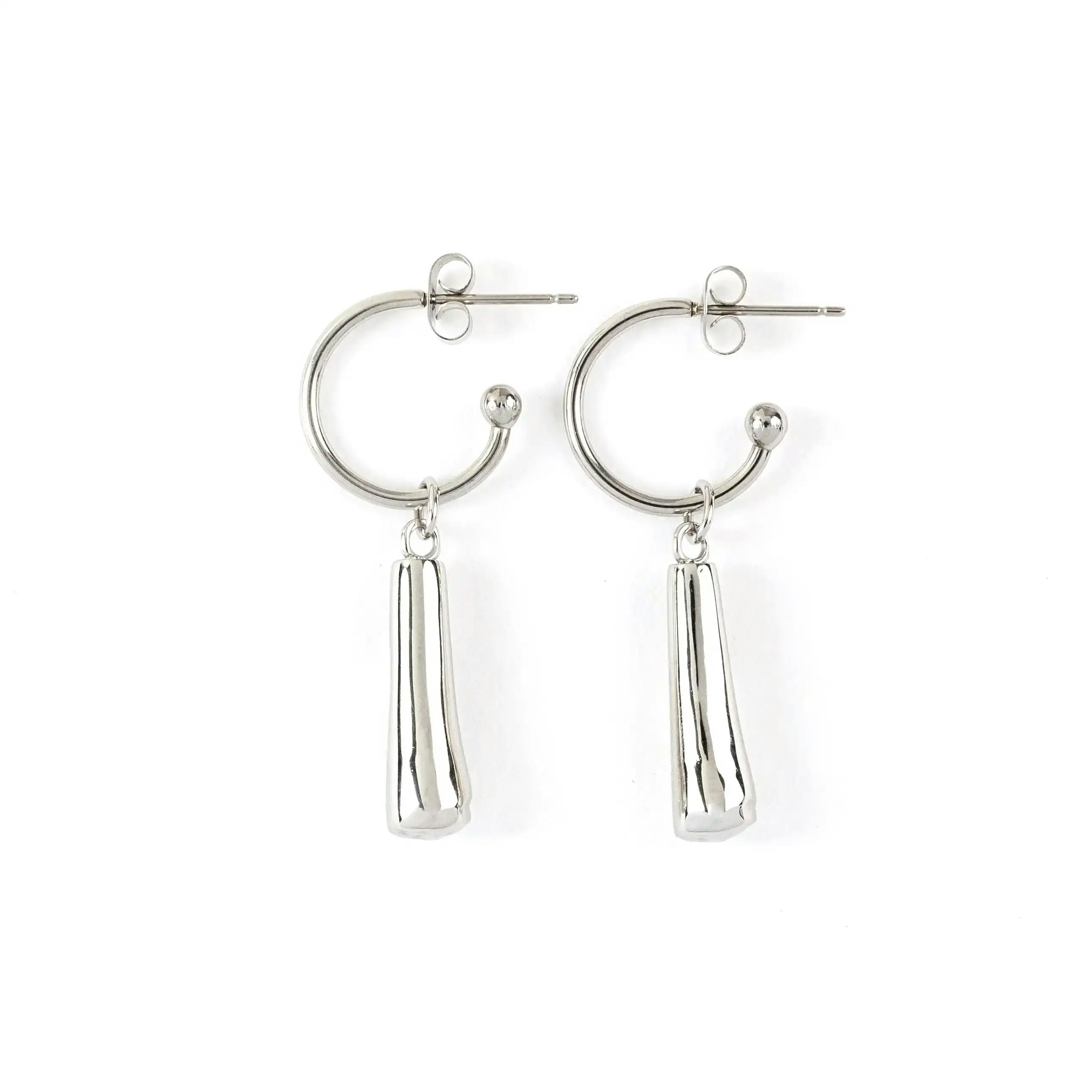 Roach Charm Earring Set - Silver