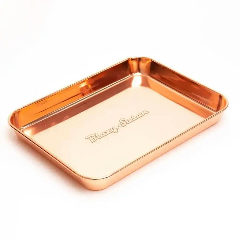 Blazy Susan Pink Stainless Steel Rolling Tray