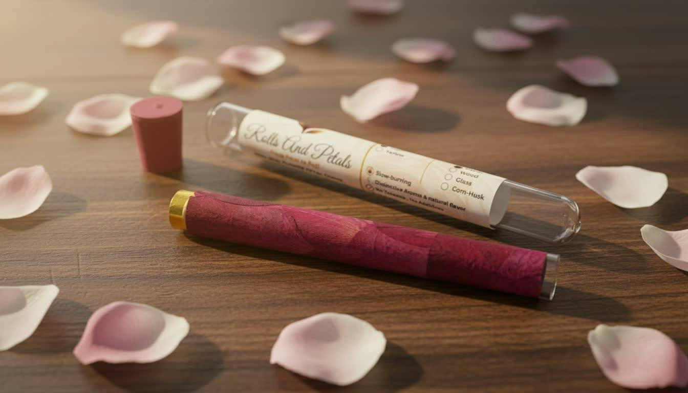 Rose Petal Cones (Glass Tip)