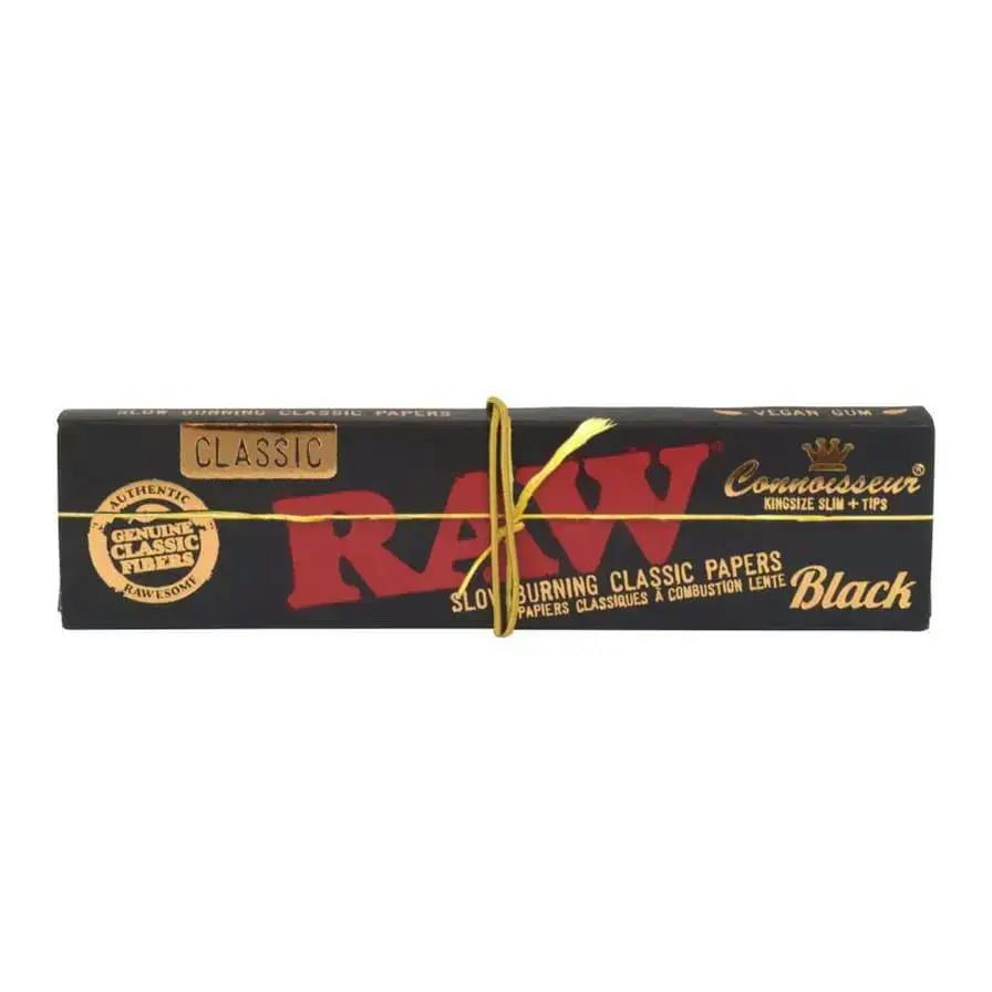 Raw Black Natural Unrefined Artisan Connoisseur Papers & Tips