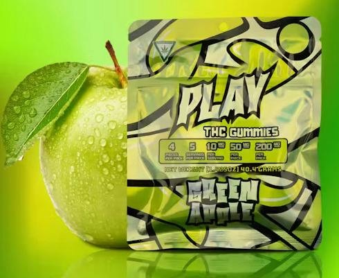 Play - Green Apple - 200mg Gummies (4x50mg)