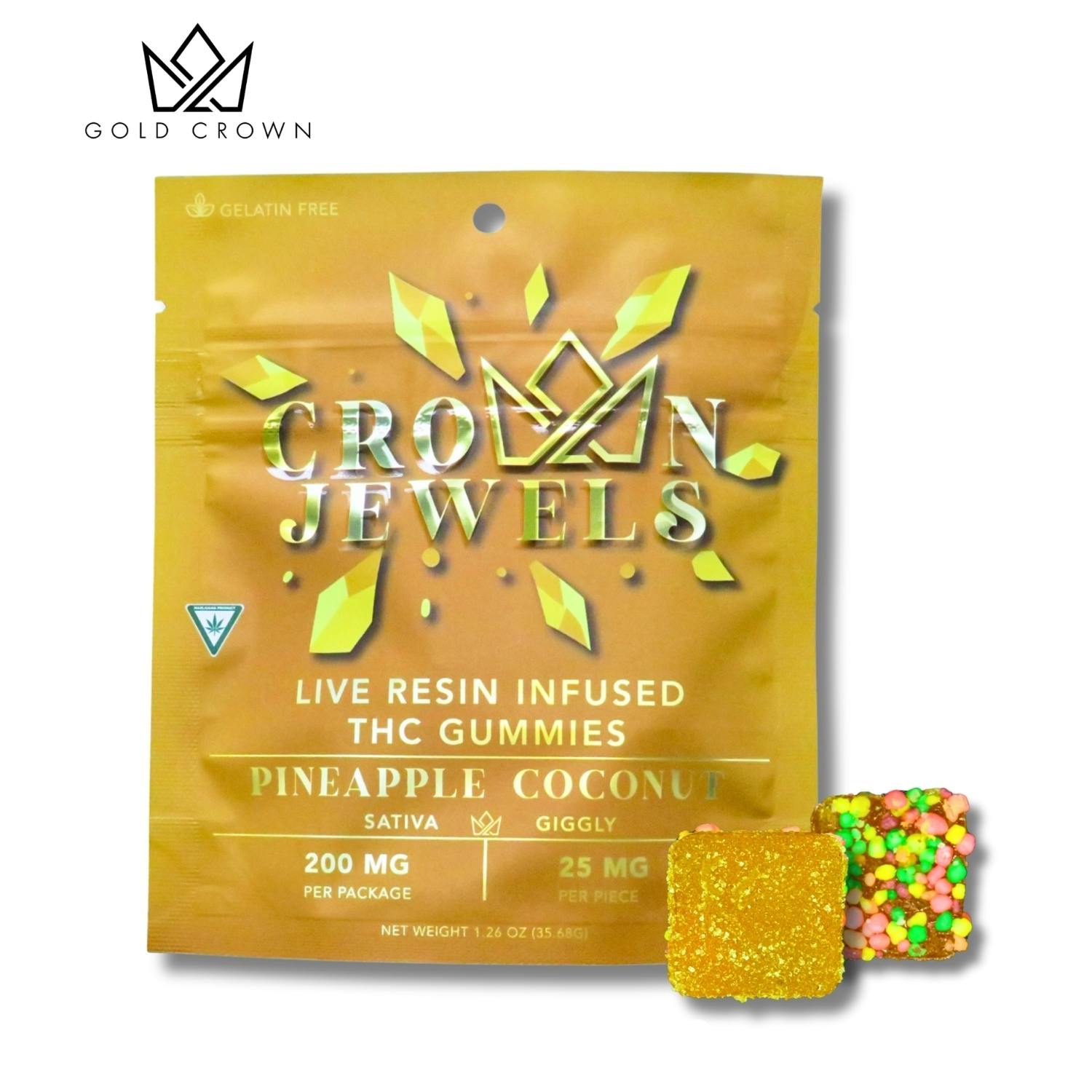 Crown Jewels - Pineapple Coconut - 200mg Gummies (8x25mg)